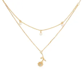 Opal & Freshwater Pearl Gold Layered Necklace - Marigold