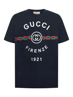 "Gucci Firenze 1921" cotton jersey T-shirt