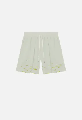 Reverse Burn-Out Shorts / Ivory X Yellow