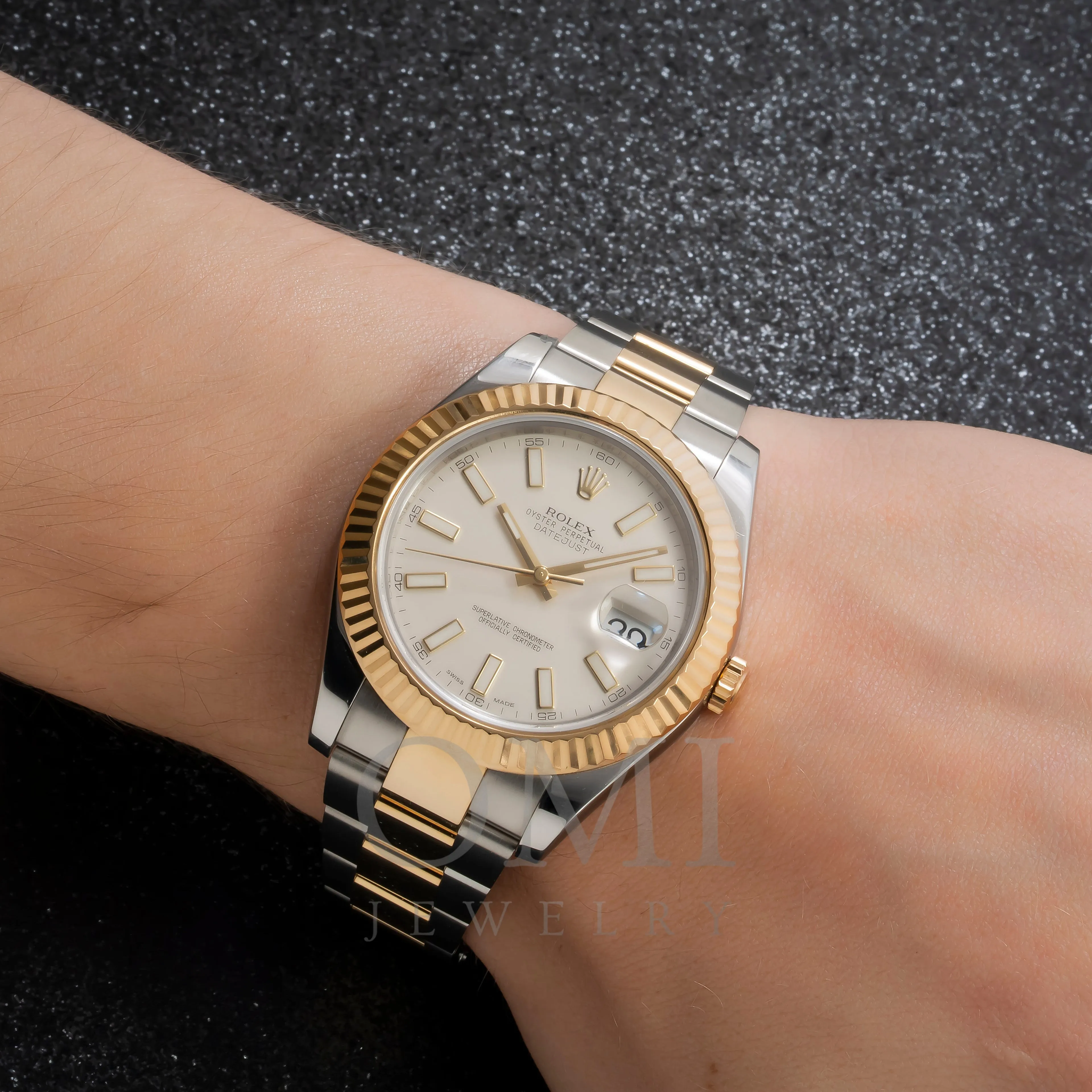 Rolex Datejust II 116333 41MM White Dial With Two Tone Oyster Bracelet