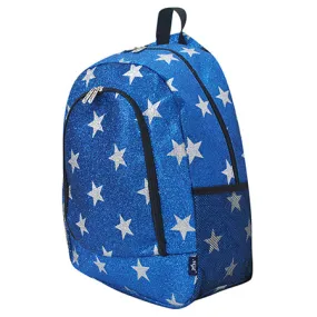 Royal Blue Glitter Super Star NGIL Canvas Backpack