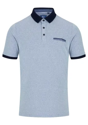 Short Sleeve Knit Polo - Blue