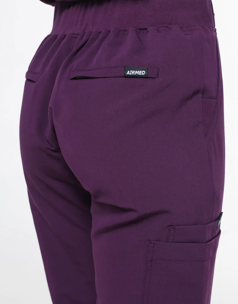 Signature Cargo Pants - Eggplant