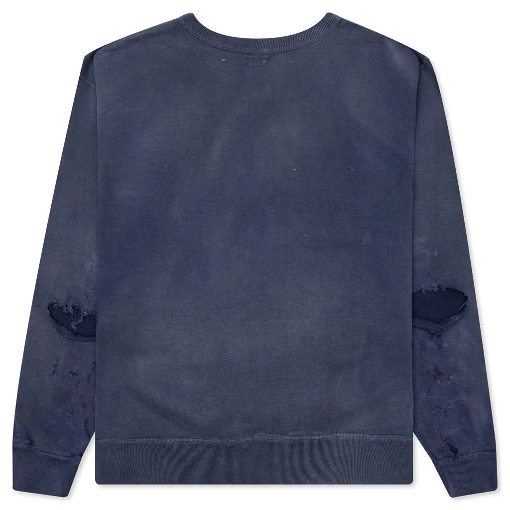 Skull Sleeve Sweatshirt - Navy