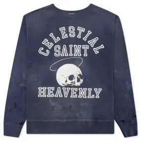 Skull Sleeve Sweatshirt - Navy