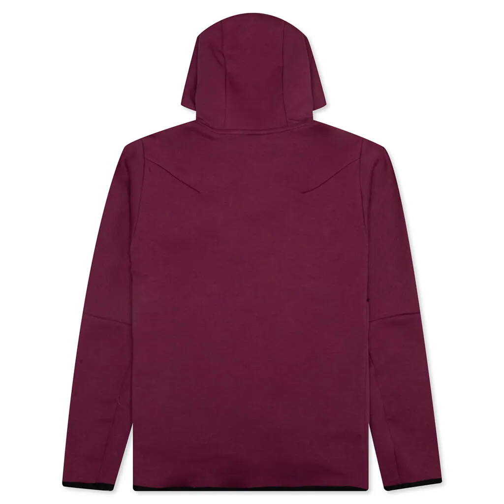 Sportswear Tech Fleece Full Zip Up Hoodie - Rosewood/Black