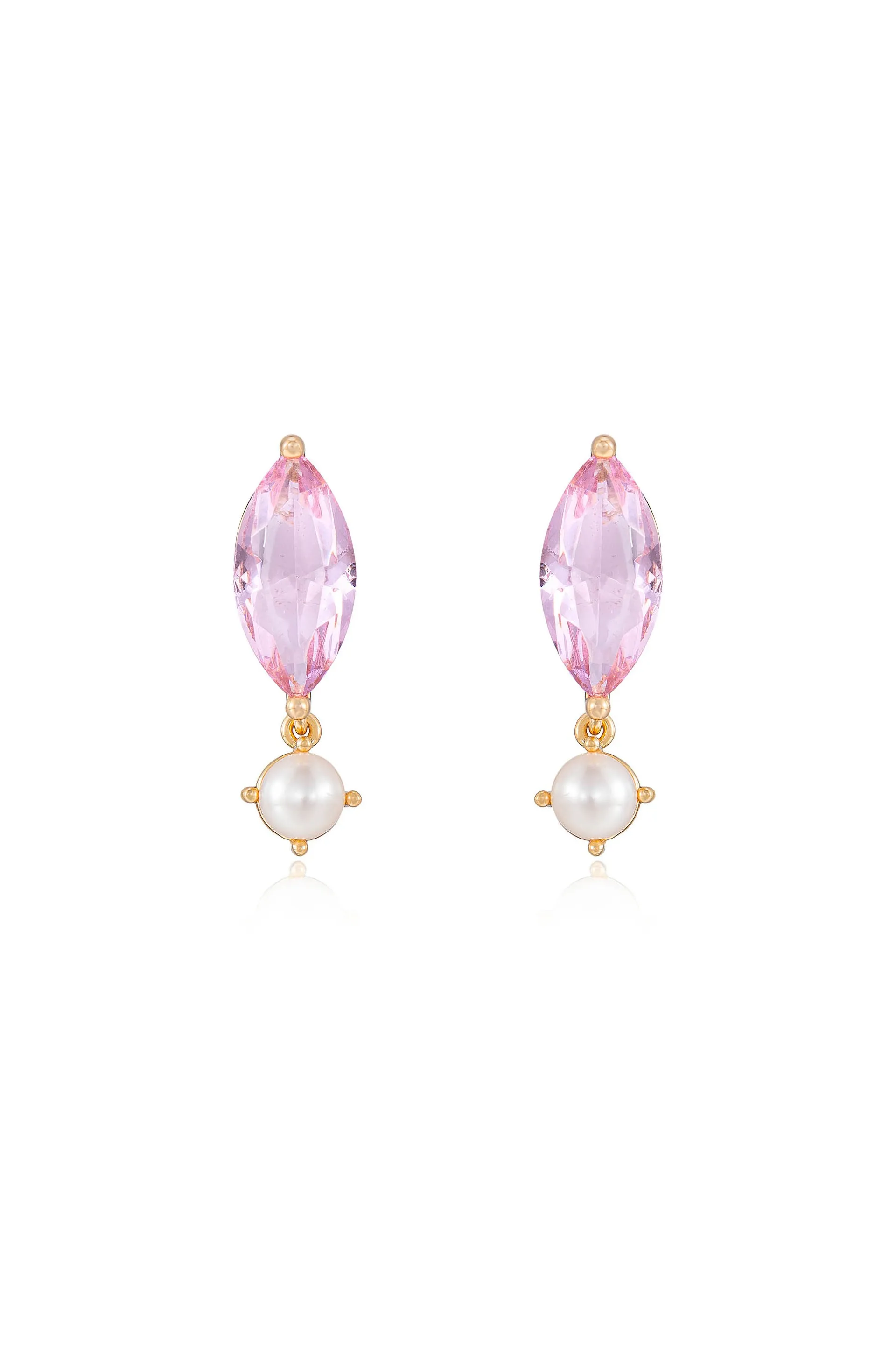 Sweet Mauve Crystal Dangle Earrings