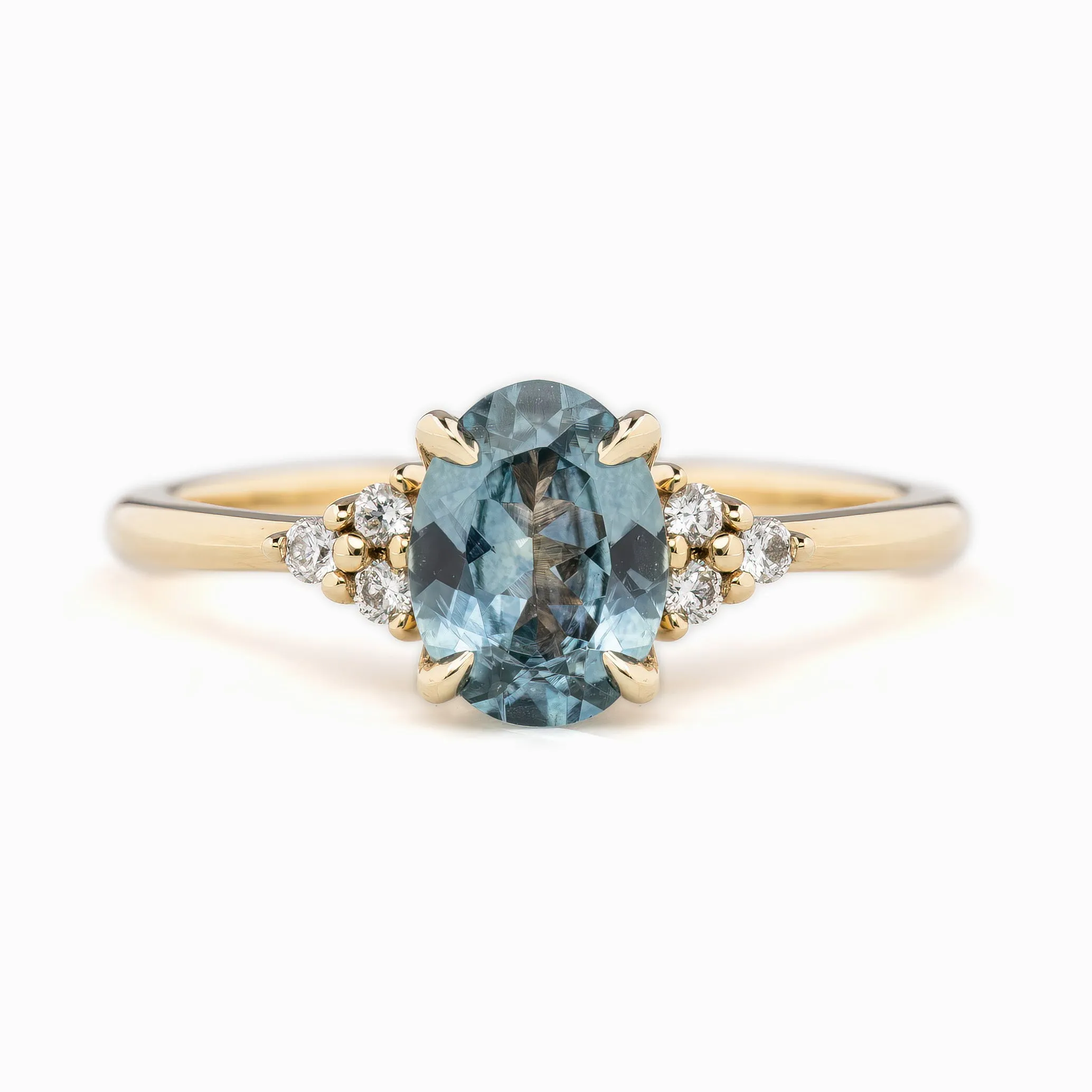 Teresa Ring 1.34ct Blue Montana Sapphire, 14k Yellow Gold (One of a kind)