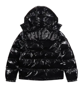 TRAPSTAR IRONGATE DETACHABLE HOODED PUFFER JACKET - SHINY BLACK