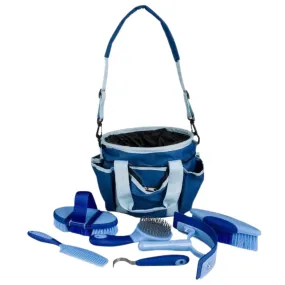 TuffRider Grooming Tote w/ Brush Set in Blue/Sky