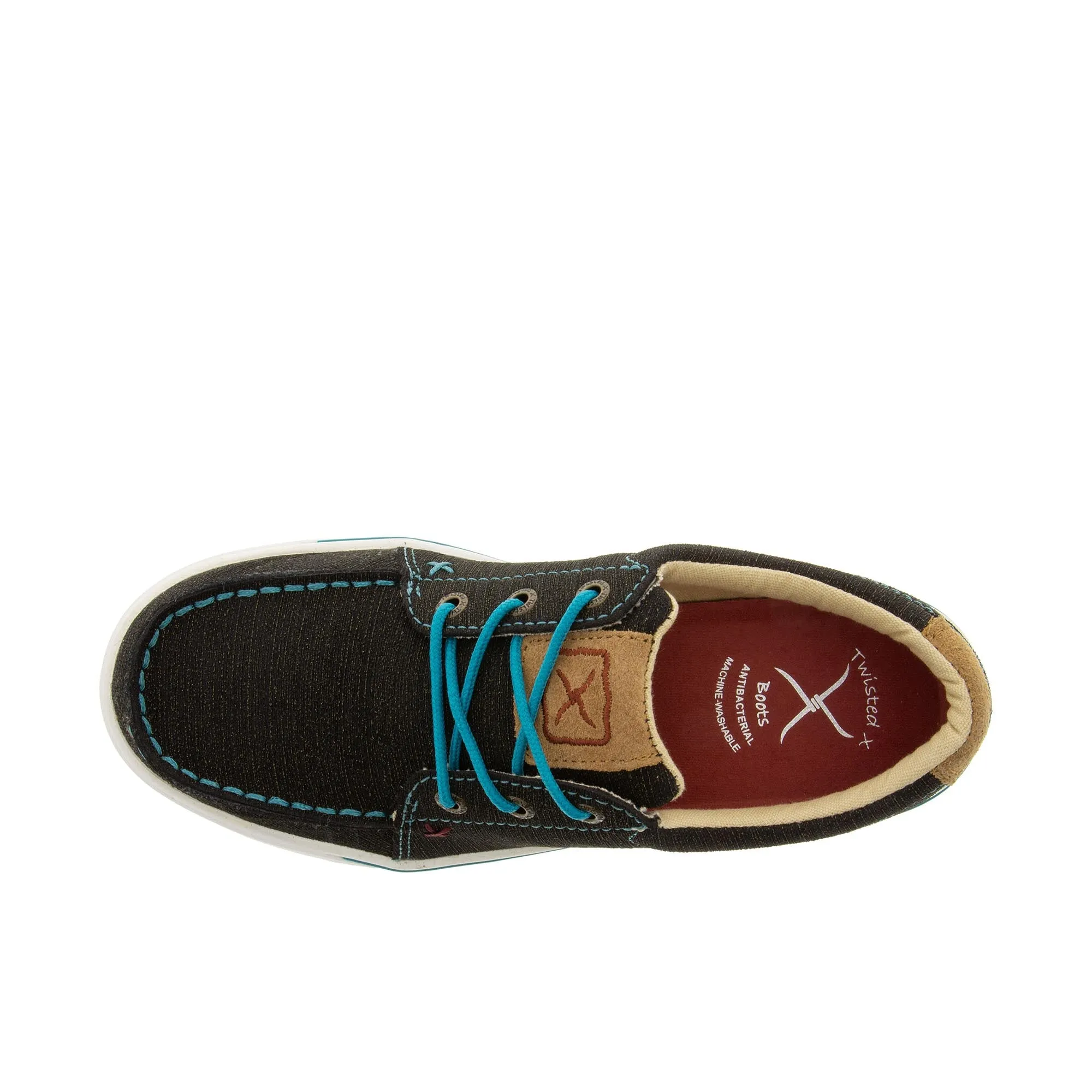 Twisted X Womens Kicks Charcoal Turquoise