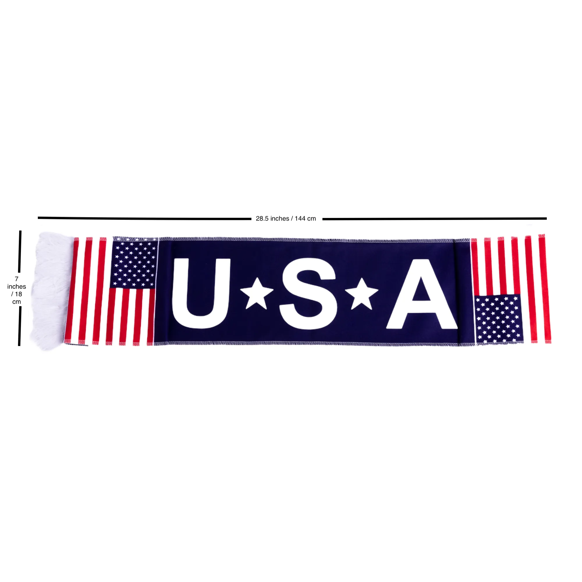 USA National Flag Competition Scarf, Bandanna, Silicone Bracelet Fan Set