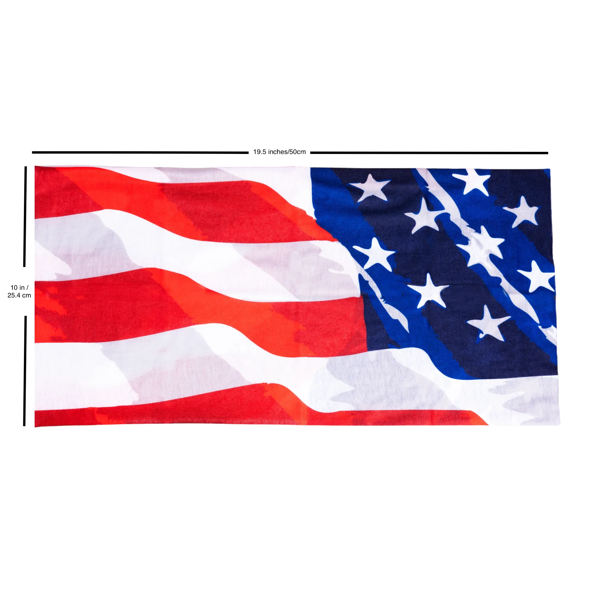 USA National Flag Competition Scarf, Bandanna, Silicone Bracelet Fan Set