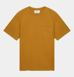 Wax London Dean T-Shirt in Burnt Orange Acid Wash