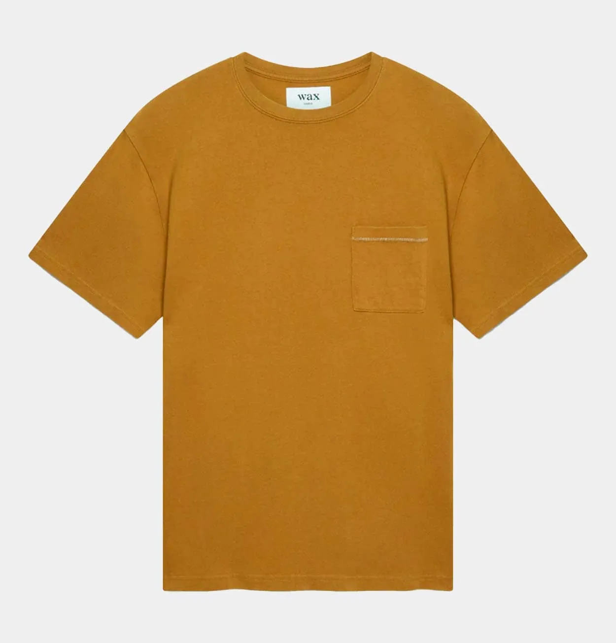 Wax London Dean T-Shirt in Burnt Orange Acid Wash