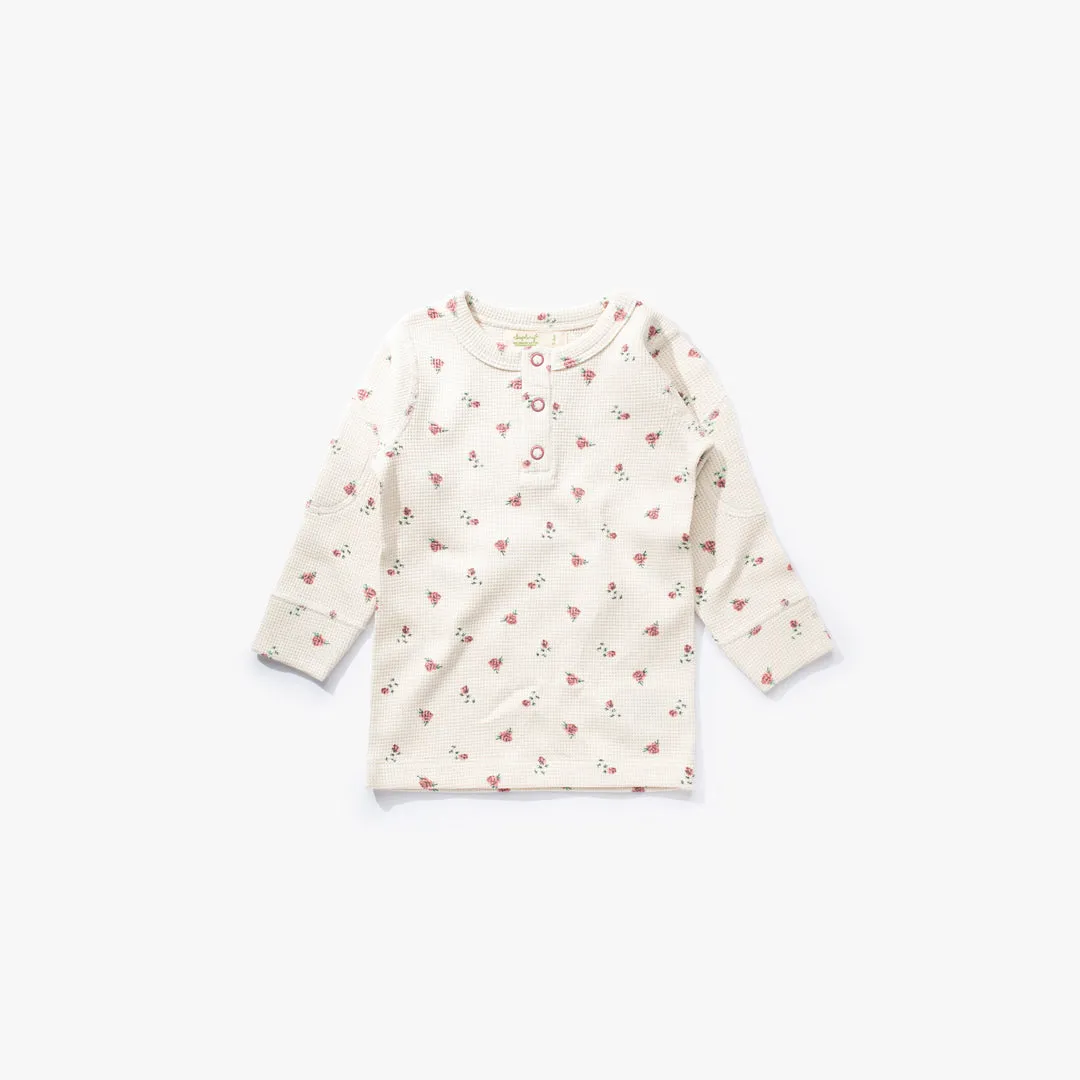 Winter Rose Waffle Long Sleeve Tee