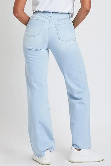 Women's Dream  Wide Leg Jeans With Raw Edge-Sale