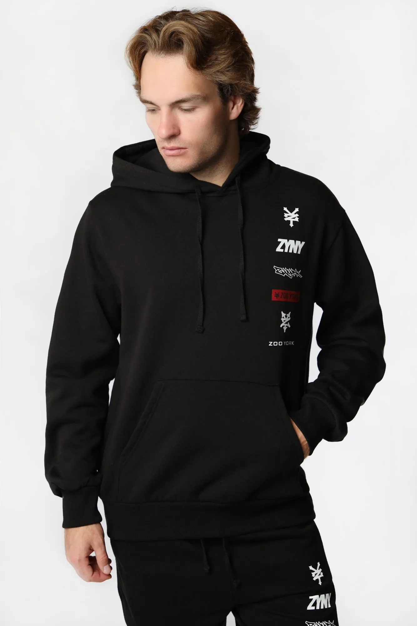 Zoo York Mens Multi Logo Hoodie